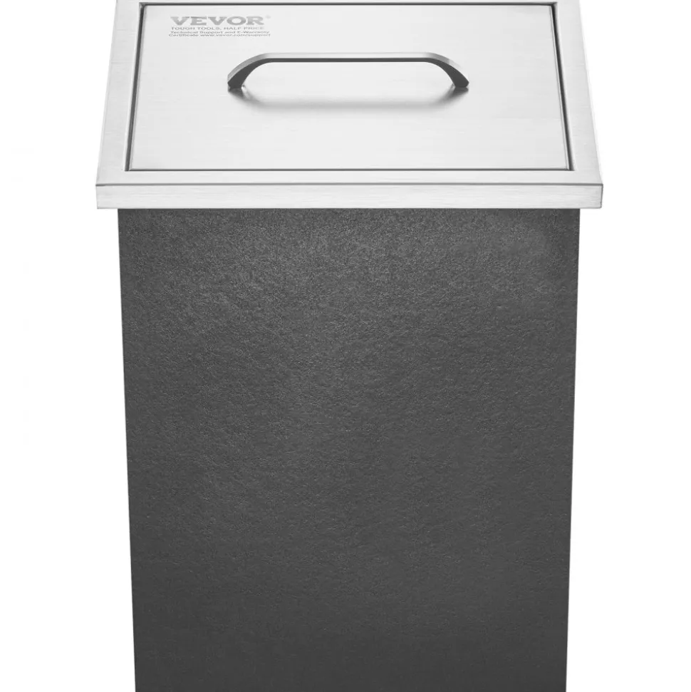 VEVOR Drop in Ice Chest, 14"L x 12"W x 18"H Stainless Steel Ice Cooler, Commercial Ice Bin with Cover, 40 qt Outdoor Kitchen Ice Bar, Drain-pipe and Drain Plug Included, for Cold Wine Beer