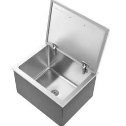 VEVOR Drop in Ice Chest, 28"L x 20"W x 17"H Stainless Steel Drop in Cooler, 113.7 Quart Commercial Ice Bin with Flip Lid for Outdoor Kitchen Patio Bar, Drain-pipe Set Included, for Cold Wine Beer