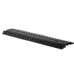 VEVOR Drop Over Cable Cover, 17,500 lbs/Axle Load Capacity, 2 Channel Heavy Duty Floor Cord Cover, Cable Hose Protector Ramp, for Indoor, High Walking Traffic Areas, Home, Office, Warehouse, 1 Pack