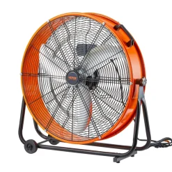 VEVOR Drum Fan, 24 Inch High Velocity Industrial Shop Fan, Heavy Duty Commercial Use 3-Speed 8600CFM, 360°Adjustable Tilting Industrial Floor Fan for Warehouse,Workshop,Factory, Basement