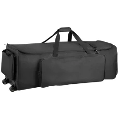 VEVOR Drum Hardware Bag with Wheels, 1680D, Drum Set Equipment Carry Bag, Carrying Case with Sturdy Handle, Durable Zipper, Smooth PVC Wheels, Multiple Pockets, for Hardware and Stand Accessory, Black