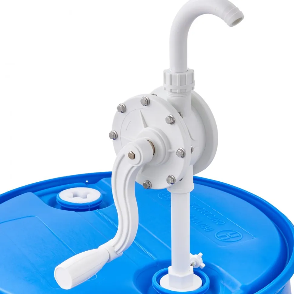 VEVOR Drum Pump, 6.5 GPM Flow, Rotary Barrel Pump Hand Crank, Fits 5 to 55 Gallon Drums with 3-Section Suction Tube Assembly and Hose, Designed for Fast Transfer of Water, Alcohol, Corrosive Liquids