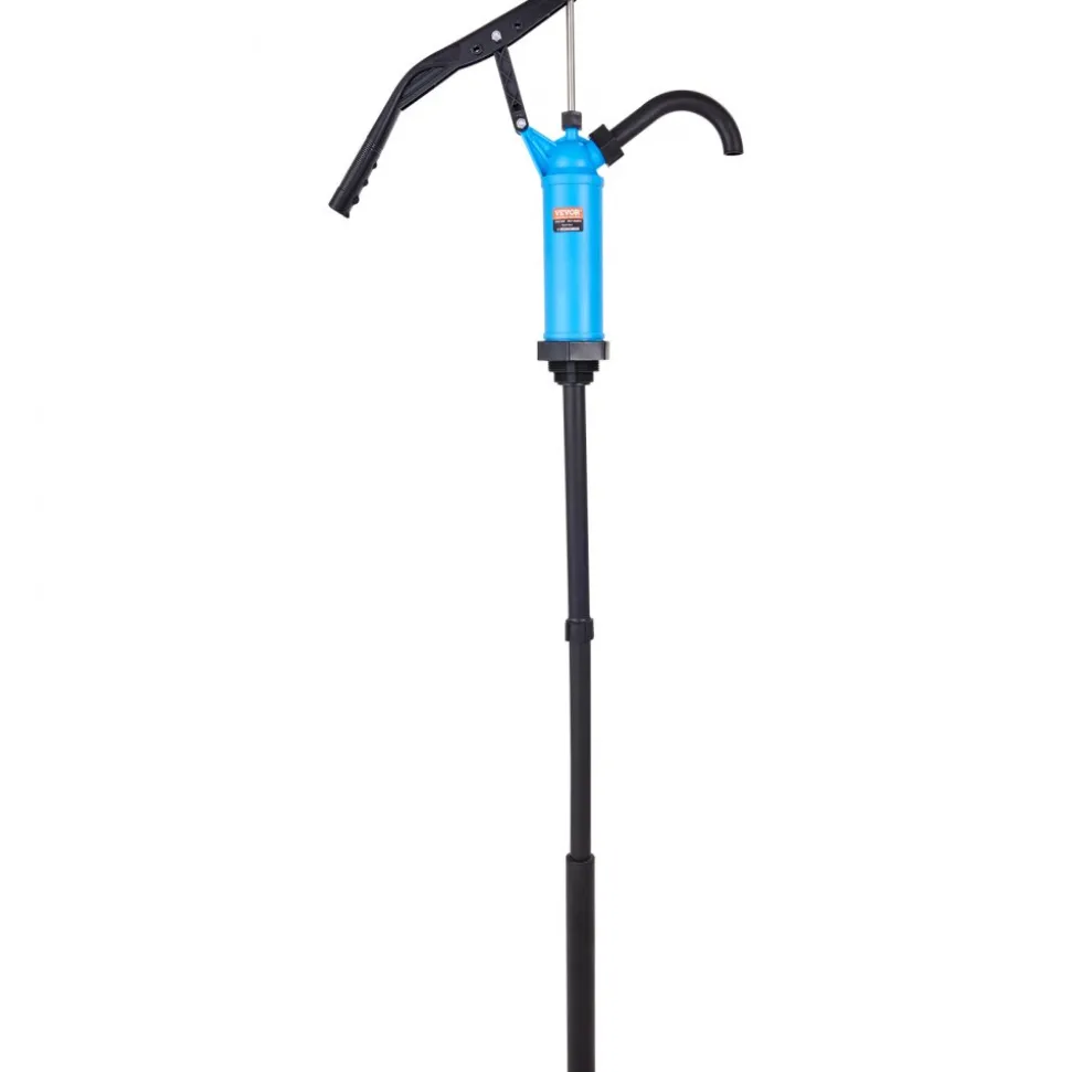 VEVOR Drum Pump, 9.5 oz. Per Stroke, Lever-Action Barrel Pump, Fits 5-55 Gallon Drums with 3-Section Suction Tube Assembly & Hose, Hand Operated, Designed to Transfer Water, Alcohol, Corrosive Liquids