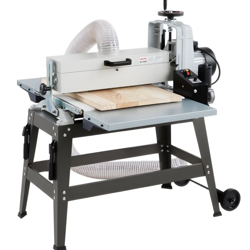 VEVOR 22" Drum Sander with Stand & Extension Tables, 1.75HP 1440RPM Dual Motor Drum Sander for Woodworking - Variable Speed Conveyor Belt, 4" Dust Collection Port for Cabinet & Furniture Finishing
