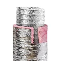 VEVOR Dryer Vent Hose, 8'' Insulated Flexible Duct 25FT Long with 2 Duct Clamps, Heavy-Duty Three Layer Protection for HVAC Heating Cooling Ventilation and Exhaust, R-6.0 Flame Resistance Value