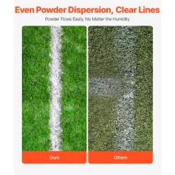 VEVOR Dry Line Marker, 2-Wheel, 2 or 4 in Lines, Field Dry Line Chalker, Adjustable Line Marker, with Rubber Adjustment Handle, 25 lbs Large Powder Capacity, for Baseball and Softball Infield, Green