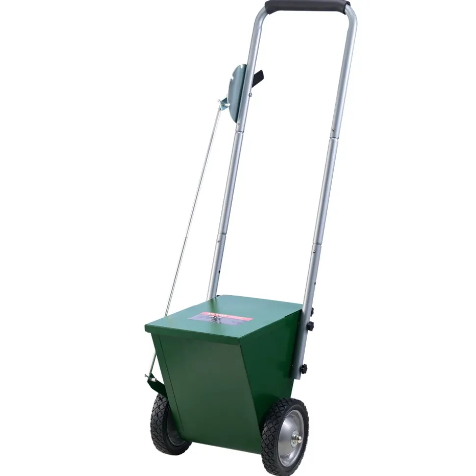 VEVOR Dry Line Marker, 2-Wheel, 2 or 4 in Lines, Field Dry Line Chalker, Adjustable Line Marker, with Rubber Adjustment Handle, 25 lbs Large Powder Capacity, for Baseball and Softball Infield, Green
