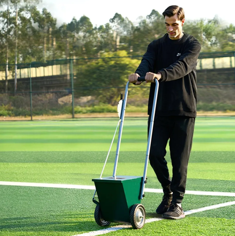 VEVOR Dry Line Marker, 2-Wheel, 2 or 4 in Lines, Field Dry Line Chalker, Adjustable Line Marker, with Rubber Adjustment Handle, 25 lbs Large Powder Capacity, for Baseball and Softball Infield, Green