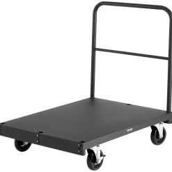 VEVOR Drywall Cart Dolly, 1800 lbs Load Capacity, 2-in-1 Steel Panel Truck Cart with 5 inch Swivel Casters, 36 x 24 inch Platform Truck with 4 Side Handrails for Factory, Warehouse, Garage, Black
