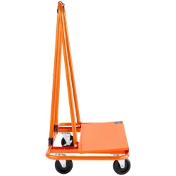 VEVOR Drywall Cart Dolly, 1800 lbs Load Capacity, Steel Panel Dolly with 4 Swivel Casters, Durable & Long-lasting, Panel Truck Cart with Tie-Down Strap for Plywood, Plasterboard, Glass, Orange