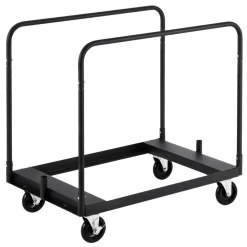 VEVOR Drywall Cart Dolly, 1800 lbs Load Capacity, Steel Panel Truck Cart with 5 inch Swivel Casters, Lumber Drywall Dolly with with Tie-Down Strap & 3 Side Handrails for Factory, Warehouse, Garage, Black