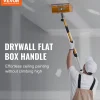 VEVOR Drywall Flat Box Handle, 40''-64'', Anodized Aluminum Flat Finishing Extension Handle, 5-Section Length Adjustable, Non-slip Grip and 360° Painting for Plasterboard, Wallboard, Sheetrock