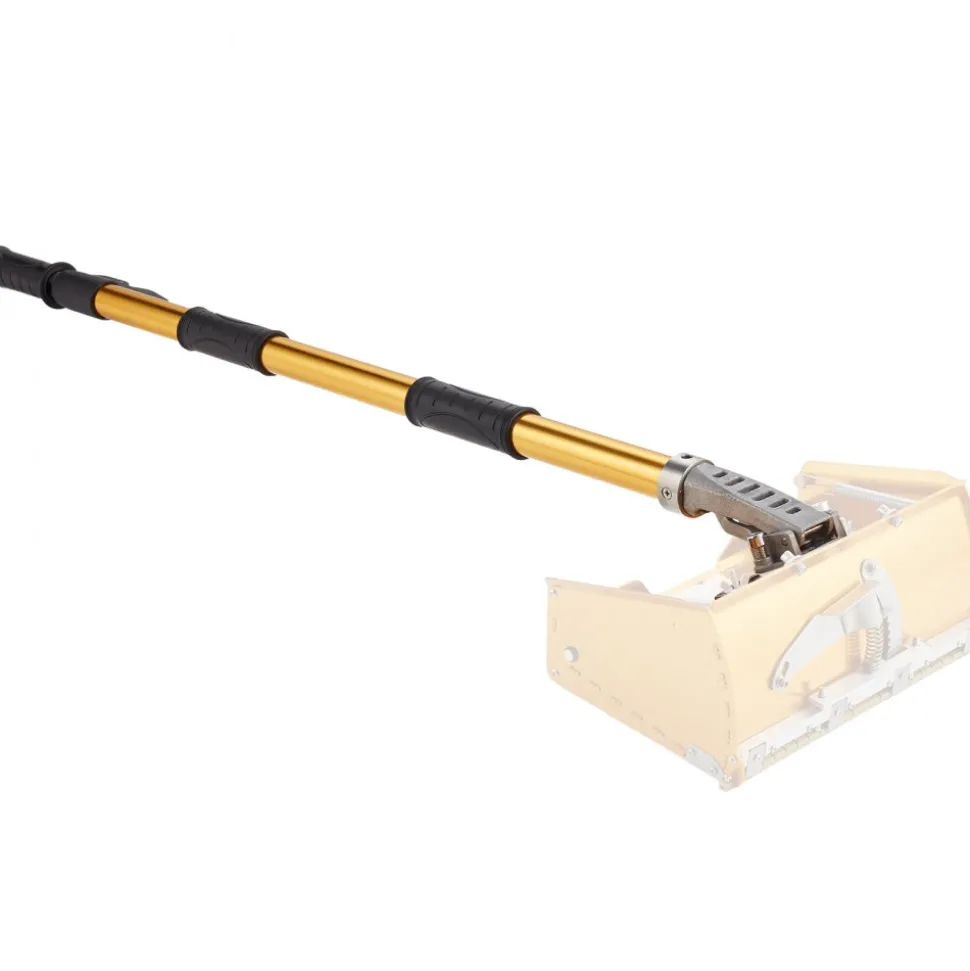 VEVOR Drywall Flat Box Handle, 40''-64'', Anodized Aluminum Flat Finishing Extension Handle, 5-Section Length Adjustable, Non-slip Grip and 360° Painting for Plasterboard, Wallboard, Sheetrock