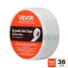 VEVOR Drywall Mesh Tape, 1.97 inch W x 147.64 ft L Self-Adhesive Fiberglass Drywall Joint Tape, 36 Rolls Dry Wall Patch for Easy Sheetrock Ceiling Crack Repair, to Achieve Smooth Even Wall Surface