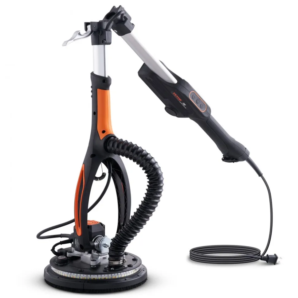 VEVOR Drywall Sander, 800W Brushless Motor Electric Sander, Variable Speed 1000-2300 RPM Wall Sander, Foldable Ceiling Sander with Double-Deck LED Lights, Extendable Handle, 12 Sanding Discs