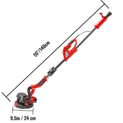 VEVOR Drywall Sander 850W Electric, Electric Sander Variable Speed 800-1750RPM, Drywall Sander Foldable Sheetrock Sander, with Telescope Handle, Vacuum Bag Drywall Sanders 6 Sand Pads
