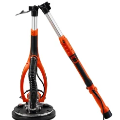 VEVOR Drywall Sander, 850W Electric Drywall Sander, Popcorn Ceiling Removal Tool with 5 Variable Speed 800-1700 RPM, Double-Deck LED Light, Foldable & Extendable Handle, 15 Sanding Discs, Dust Hose