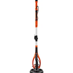 VEVOR Drywall Sander, 850W Electric Drywall Sander, Popcorn Ceiling Removal Tool with 5 Variable Speed 800-1700 RPM, Double-Deck LED Light, Foldable & Extendable Handle, 15 Sanding Discs, Dust Hose