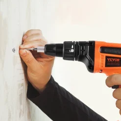 VEVOR Drywall Screw Gun, 20V Max Drywall Screwgun, 4200RPM Brushless Cordless Drywall Gun Kit with 2 Battery Packs, Charger, Belt Clip, and Tool Bag, Forward and Reverse Adjustable, Built-in LED Light