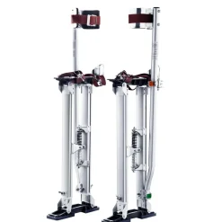 VEVOR Drywall Stilts, 24''-40'' Adjustable Aluminum Tool Stilts with Protective Knee Pads, Durable and Non-slip Work Stilts for Sheetrock Painting, Walking, Taping, Silver