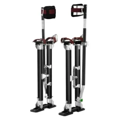 VEVOR Drywall Stilts, 24''-40'' Adjustable Aluminum Tool Stilts with Protective Knee Pads, Durable and Non-slip Work Stilts for Sheetrock Painting, Walking, Taping, Black