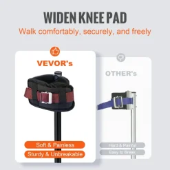 VEVOR Drywall Stilts, 24''-40'' Adjustable Aluminum Tool Stilts with Protective Knee Pads, Durable and Non-slip Work Stilts for Sheetrock Painting, Walking, Taping, Black