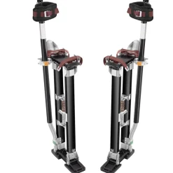 VEVOR Drywall Stilts, 24''-40'' Adjustable Aluminum Tool Stilts with Protective Knee Pads, Durable and Non-slip Work Stilts for Sheetrock Painting, Walking, Taping, Black