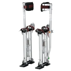 VEVOR Drywall Stilts, 18''-30'' Adjustable Aluminum Tool Stilts with Protective Knee Pads, Durable and Non-slip Work Stilts for Sheetrock Painting, Walking, Taping, Silver