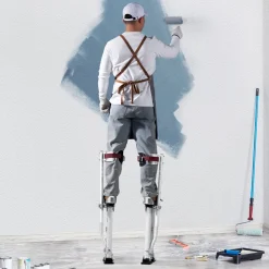 VEVOR Drywall Stilts, 18''-30'' Adjustable Aluminum Tool Stilts with Protective Knee Pads, Durable and Non-slip Work Stilts for Sheetrock Painting, Walking, Taping, Silver