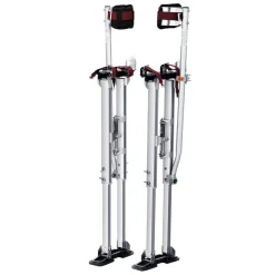 VEVOR Drywall Stilts, 36''-50'' Adjustable Aluminum Tool Stilts with Protective Knee Pads, Durable and Non-slip Work Stilts for Sheetrock Painting, Walking, Taping, Silver