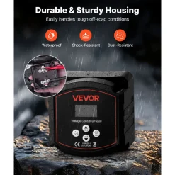 VEVOR Dual Battery Isolator Kit, 12V 300 Amp 20 ft 2AWG, Manual and Automatic VSR Voltage Sensitive Relay with Voltmeter, LCD Screen, Smart Battery Isolator, Compatible with Lithium Batteries, for UTV