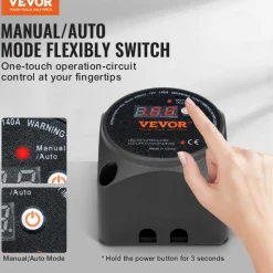 VEVOR Dual Battery Isolator Kit, 12V 140Amp, Manual and Auto Modes VSR Voltage Sensitive Relay with LCD Screen, Smart Battery Isolator for ATV UTV RV Camper Off-Road Vehicle Caravan Truck Boat Yacht