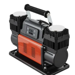 VEVOR Dual-Cylinder Heavy Duty Air Compressor, 10.6CFM Auto-Stop Portable Tire Inflator, 12V 150PSI Offroad Air Pump with LCD Digital Display & Adapters for Truck Car SUV 4 x 4 Vehicle RV