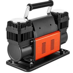 VEVOR Dual-Cylinder Heavy Duty Air Compressor, 10.6CFM Portable Tire Inflator, 12V 150PSI Offroad Air Pump with Digital Pressure Gauge & Adapters for Truck Car SUV 4 x 4 Vehicle RV