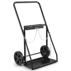VEVOR Dual Welding Cylinder Cart, Oxygen Acetylene Tank Cart with 440LBS Static Weight Capacity, 10-Inch Solid Wheels and Tank Storage Safety Chains, Suitable for Double 12.5-Inch Dia. Gas Cylinders