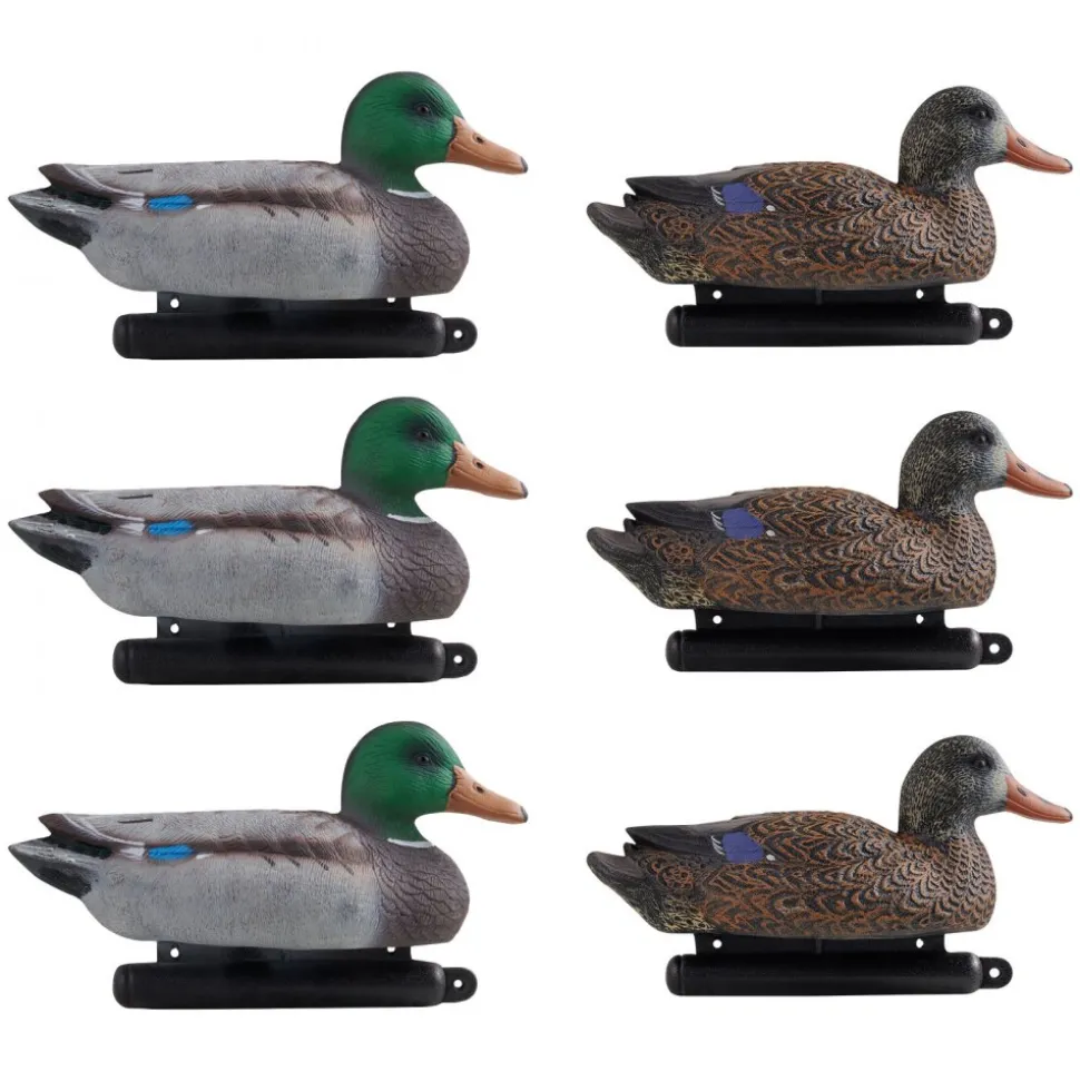 VEVOR Duck Decoys, Realistic Floating Duck Decoys, Weight Forward Swim, Plastic Duck Hunting Decoy Outdoor for Hunting, for Pool, Pond, and Lake, Garden Yard Decoration, Easy to Carry and Use, 6-Pack