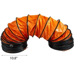 VEVOR Ducting Hose, 25ft PVC Flexible HVAC Duct Hosing for 10 Inch Utility Blower Exhaust Fan