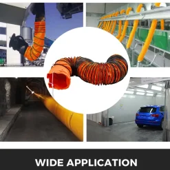 VEVOR Ducting Hose, 25ft PVC Flexible HVAC Duct Hosing for 10 Inch Utility Blower Exhaust Fan