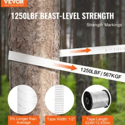 VEVOR Durable Polyester Pull Cord, Width 0.5