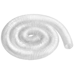 VEVOR Dust Collection Hose, 2.5'' x 10', Thickened PVC Material Puncture-Resistant Flexible Clear Hose with Carbon Steel Wire Coil 4 x 304 Stainless Clamps, for Table Saw, Band Saw, Planer, Jointer