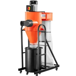 VEVOR Dust Collector, 763 CFM 1 Micron Cyclone Dust Collector, 1.5HP Dusts Collection System with 12.5-Gallon Dust Collector Bag & Base Stand, Smart Cyclone Separation, Dusts Separator for Woodworking