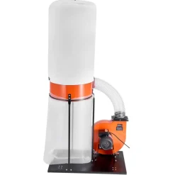 VEVOR Dust Collector, 1100 CFM 2.5 Micron Vortex Cone Dust Collectors, 1.5HP Sawdust Collection System with 35-Gallon Dusts Collector Bag & 42-Gallon Filter Bag, 3400 RPM High Speed, for Woodworking