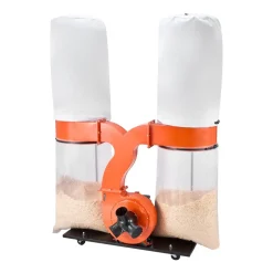VEVOR Dust Collector, 1550 CFM 2.5 Micron Vortex Cone Dust Collectors, 3.0HP Sawdust Collection System with Two 35-Gallon Dusts Collector Bags & Two 42-Gallon Filter Bags, 3400 RPM, Non-Woven Fabric