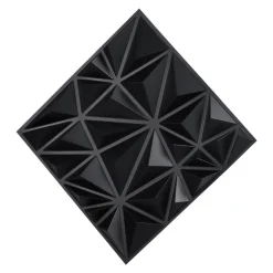 VEVOR 3D Wall Panels, 33-Pack 11.81 x 11.81 in PVC Modern Art Minimalist Diamond Tiles, 32 Sq.Ft Coverage Accent Wall Panel, Interior Home Decor for Ceiling, Bedroom, Living & Gaming Room, Matte Black