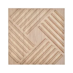 VEVOR 3D Wall Panels, 12-Pack 19.7 x 19.7 in PVC Modern Art Minimalist Salt Tiles, 32 Sq.Ft Coverage Accent Wall Panel, Interior Home Decor for Ceiling, Bedroom, Living & Gaming Room, Light Wood Color