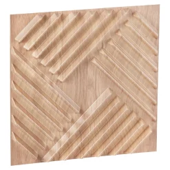 VEVOR 3D Wall Panels, 12-Pack 19.7 x 19.7 in PVC Modern Art Minimalist Salt Tiles, 32 Sq.Ft Coverage Accent Wall Panel, Interior Home Decor for Ceiling, Bedroom, Living & Gaming Room, Light Wood Color