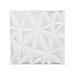 VEVOR 3D Wall Panels, 33-Pack 11.81 x 11.81 in PVC Modern Art Minimalist Diamond Tiles, 32 Sq.Ft Coverage Accent Wall Panel, Interior Home Decor for Ceiling, Bedroom, Living & Gaming Room, Matte White