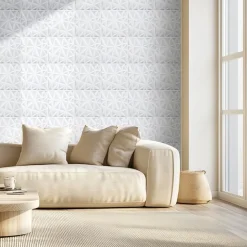 VEVOR 3D Wall Panels, 33-Pack 11.81 x 11.81 in PVC Modern Art Minimalist Diamond Tiles, 32 Sq.Ft Coverage Accent Wall Panel, Interior Home Decor for Ceiling, Bedroom, Living & Gaming Room, Matte White