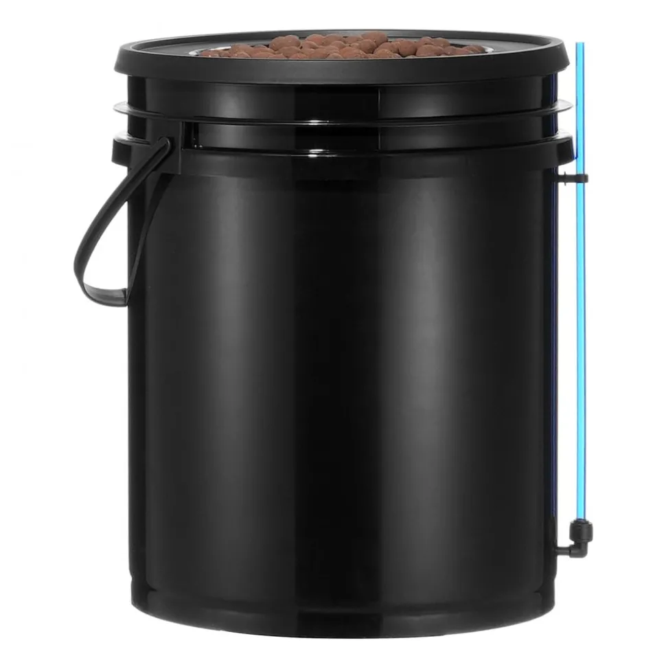 VEVOR DWC Hydroponics Grow System, Hydroponic Growing System with Top Drip Kit, Deep Water Culture 5-Gallon 2 Buckets, with Air Pump, Air Stones and Water Level Device for Leafy Vegetables