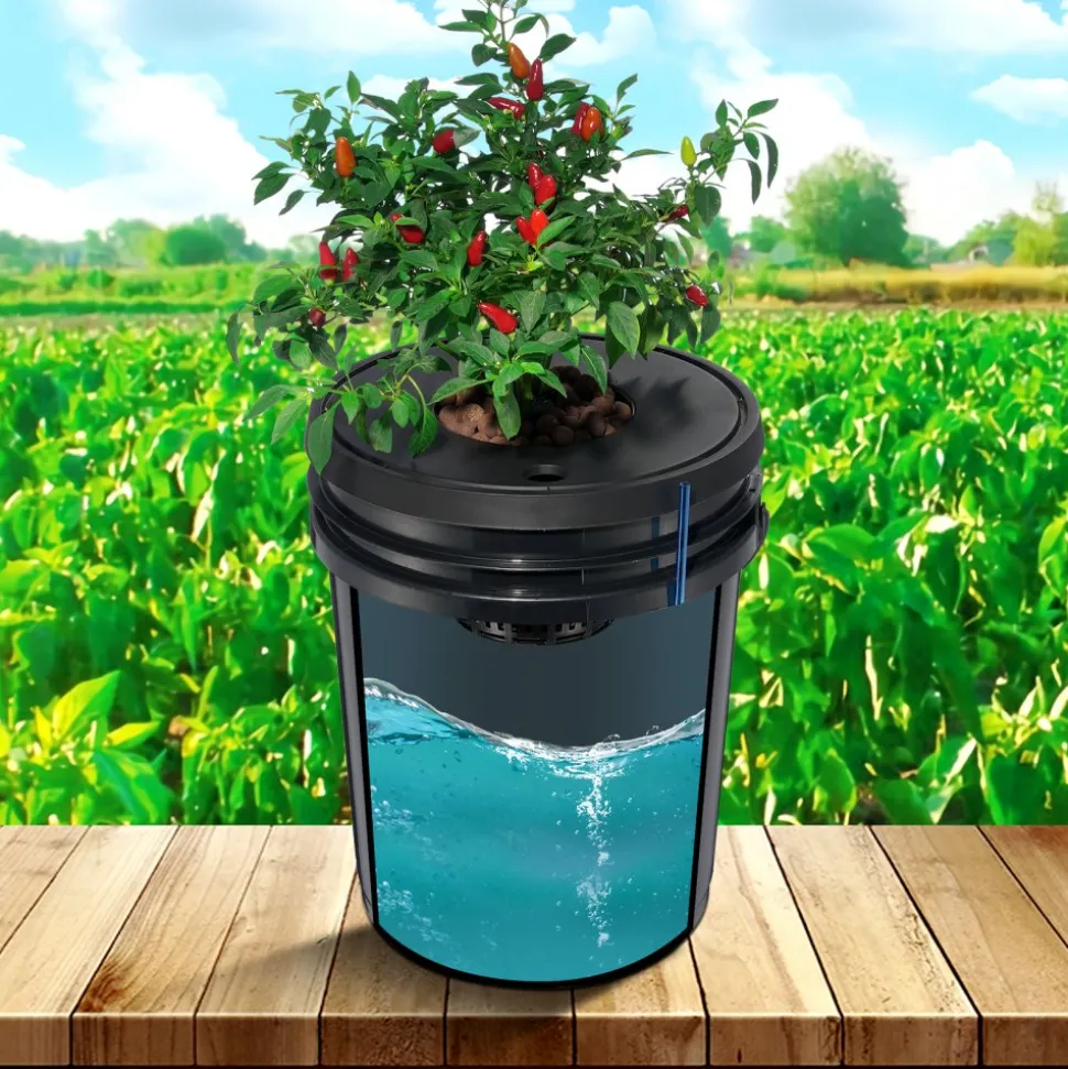 VEVOR DWC Hydroponic System, 5 Gallon 4 Buckets, Deep Water Culture Growing Bucket, Hydroponics Grow Kit with Pump, Air Stone and Water Level Device, for Indoor/Outdoor Leafy Vegetables